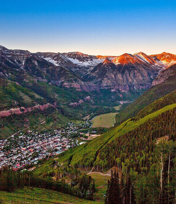 A view of Telluride from above